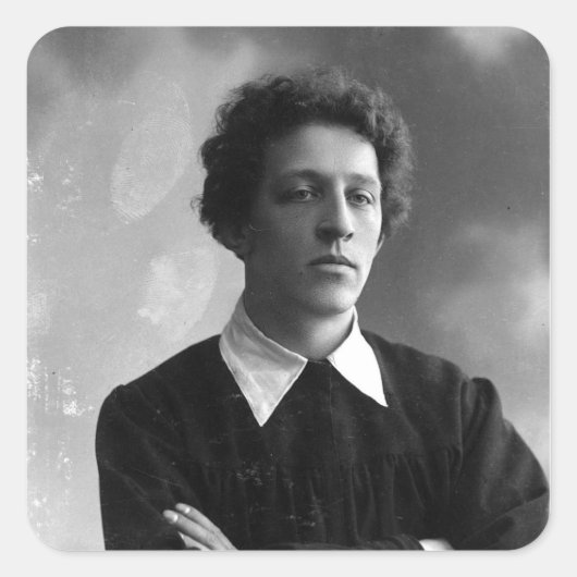 Portrait des Dichters Alexander Blok Quadratischer Aufkleber (Vorderseite)