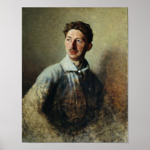 Portrait des Dichters Sergej Gorodetski 1909 Poster