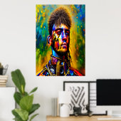 Portrait des Erstarrers in Uniform | AI Art Poster (Heimbüro)