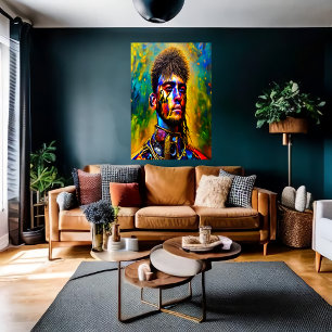 Portrait des Erstarrers in Uniform   AI Art Poster