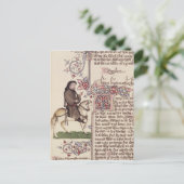Portrait des Faksimiles von Geoffrey Chaucer von Postkarte (Stehend Vorderseite)