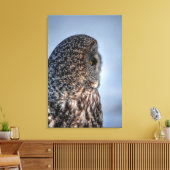 Portrait des Fotos "Great Gray Owl Wildlife" Leinwanddruck (Insitu (Wohnzimmer))