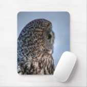 Portrait des Fotos "Great Gray Owl Wildlife" Mousepad (Mit Mouse)