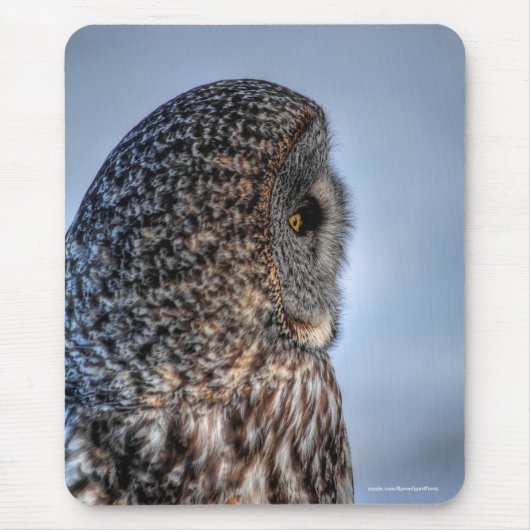 Portrait des Fotos "Great Gray Owl Wildlife" Mousepad (Vorne)
