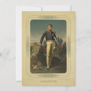Portrait des französischen General Marquis de Lafa