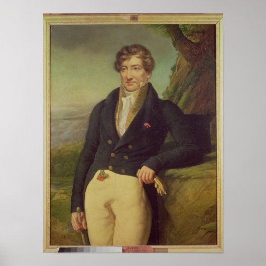 Portrait des französischen Zoologen Poster (Vorne)