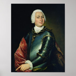 Portrait des Grafen Ernst Christoph von Manteuffel Poster