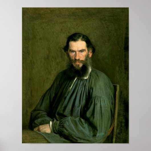 Portrait des Grafen Lev Nikolajewitsch Tolstoi 187 Poster (Vorne)