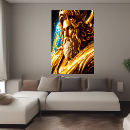 Portrait des griechischen Zeus | Art der AI Poster