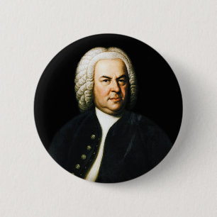 Portrait des großen Komponisten Bach Button
