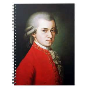 Portrait des großen Komponisten Mozart Notizblock
