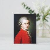 Portrait des großen Komponisten Mozart Postkarte (Stehend Vorderseite)
