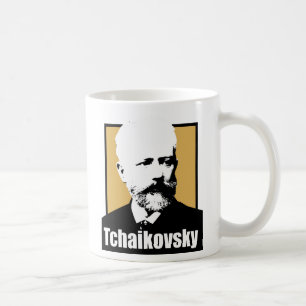Portrait des großen russischen Komponisten Tchaiko Kaffeetasse