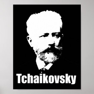 Portrait des großen russischen Komponisten Tchaiko Poster