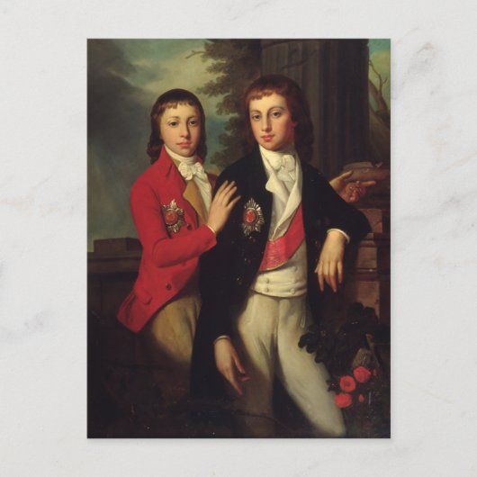 Portrait des Großfürsten Augusts von Oldenburg Postkarte (Vorderseite)