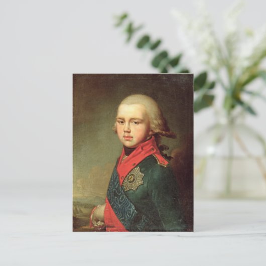Portrait des Großherzogs Konstantin Pavlowitsch Postkarte (Stehend Vorderseite)