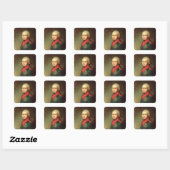 Portrait des Großherzogs Konstantin Pavlowitsch Quadratischer Aufkleber (Blatt)