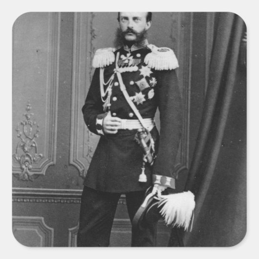 Portrait des Großherzogs Michael Nikolaevich Quadratischer Aufkleber (Vorderseite)