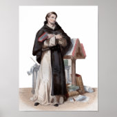 Portrait des Heiligen Bernard de Clairvaux Poster (Vorne)