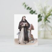 Portrait des Heiligen Bernard de Clairvaux Postkarte (Stehend Vorderseite)