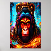 Portrait des hinduistischen Gottes Hanuman | Art d Poster (Vorne)