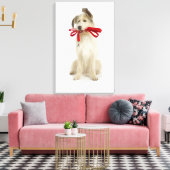Portrait des Hundes mit Leash Leinwanddruck (Insitu (Wohnzimmer))