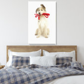 Portrait des Hundes mit Leash Leinwanddruck (Insitu (Schlafzimmer))