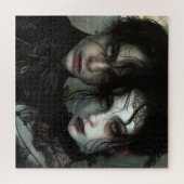 Portrait des jungen gotischen Paares Puzzle (Horizontal)