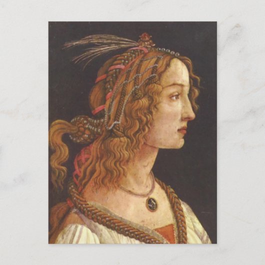 Portrait des jungen Simonetta Vespucci Postkarte (Vorderseite)