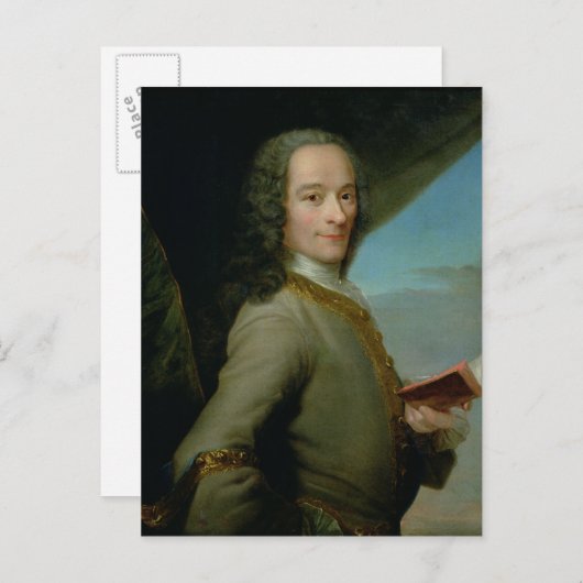 Portrait des jungen Voltaire Postkarte (Vorne/Hinten)