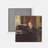Portrait des Komponisten Anton Rubinstein Magnet (Vorderseite/Rückseite)