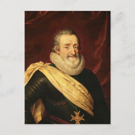Portrait des Königs von Henri IV, Frankreich Postkarte (Vorderseite)