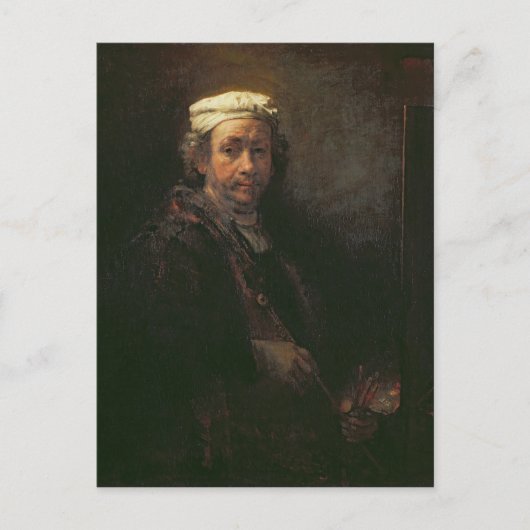 Portrait des Künstlers in seinem Easel, 1660 Postkarte (Vorderseite)