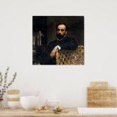 Portrait des Künstlers Isaak Ilyich Levitan Poster (Küche)