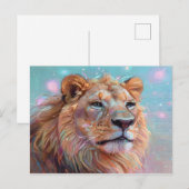 Portrait des Löwen Postkarte (Vorne/Hinten)