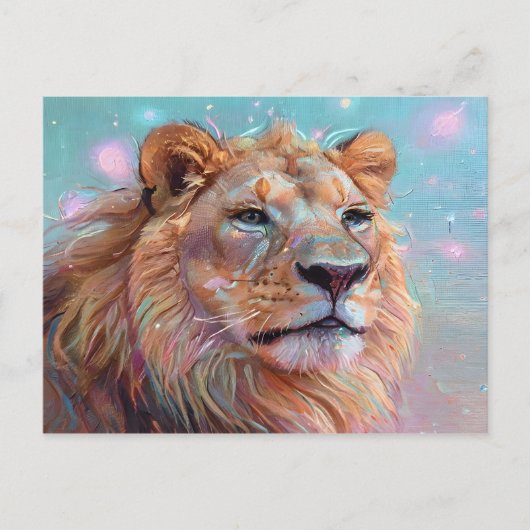 Portrait des Löwen Postkarte (Vorderseite)