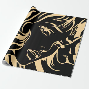 Portrait des Mädchens mit entlassenen Haaren Geschenkpapier
