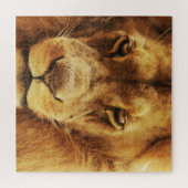 Portrait des männlichen afrikanischen Löwen. Puzzle (Horizontal)