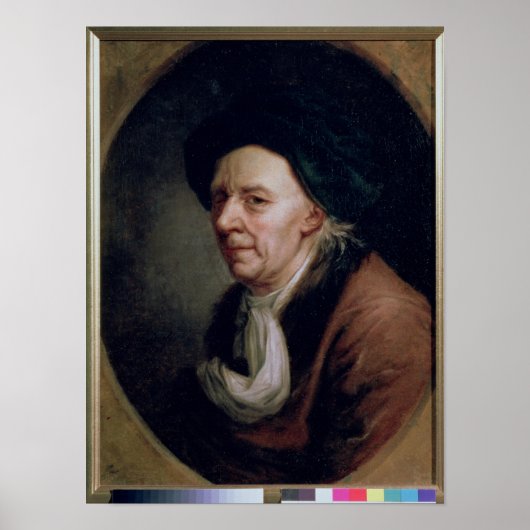 Portrait des Mathematikers Leonard Euler Poster (Vorne)