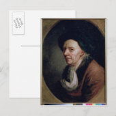 Portrait des Mathematikers Leonard Euler Postkarte (Vorne/Hinten)