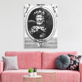 Portrait des Merovech King of the Salian Franks Leinwanddruck (Insitu (Wohnzimmer))
