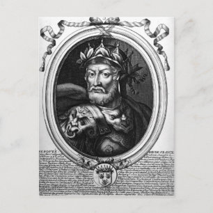 Portrait des Merovech King of the Salian Franks Postkarte
