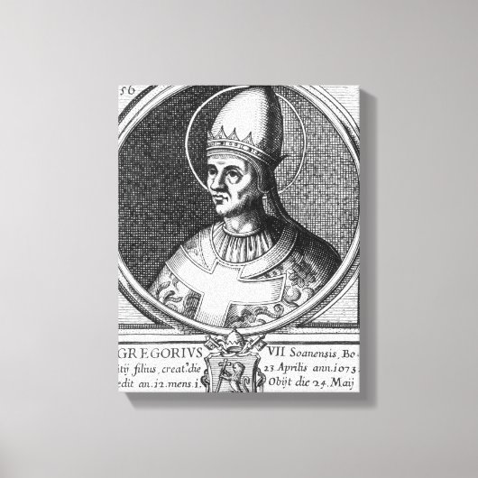 Portrait des Papstes Gregory VII Leinwanddruck (Vorderseite)