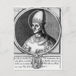 Portrait des Papstes Gregory VII Postkarte