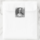 Portrait des Papstes Gregory VII Quadratischer Aufkleber (Tasche)