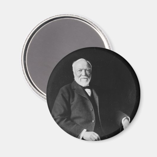 Portrait des Philanthropen Andrew Carnegie Magnet (Vorderseite/Rückseite)