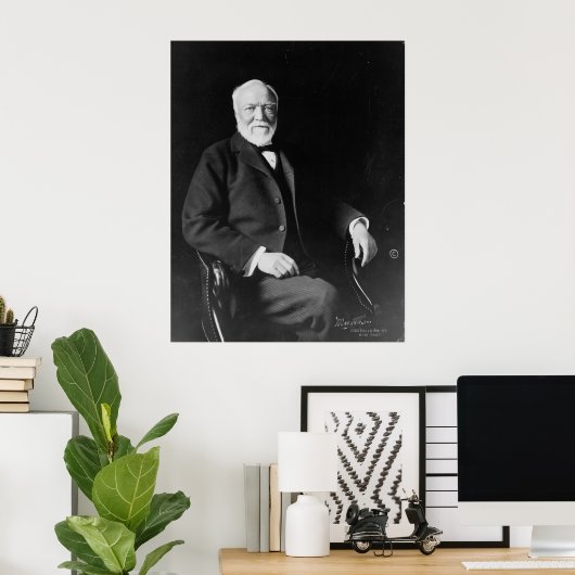 Portrait des Philanthropen Andrew Carnegie Poster (Heimbüro)