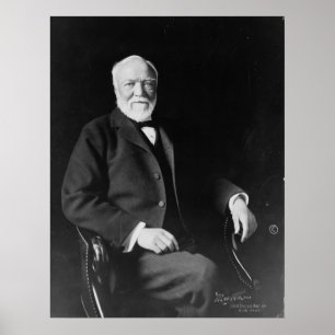 Portrait des Philanthropen Andrew Carnegie Poster