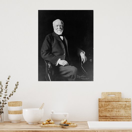 Portrait des Philanthropen Andrew Carnegie Poster (Küche)