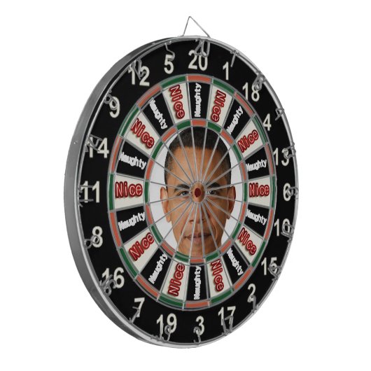 Portrait des politischen Dartbretts von Barack Oba Dartscheibe (Vorderseite Links)